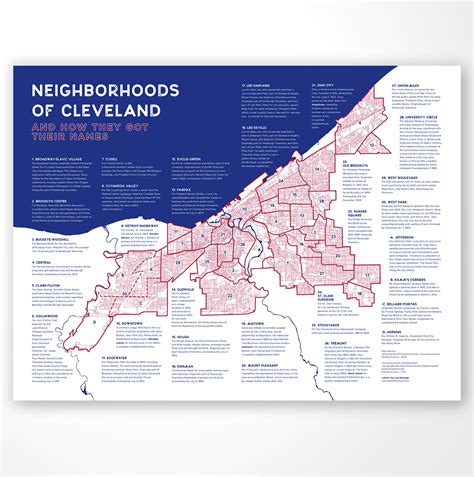 Cleveland Neighborhood Names Print — The Lost Borough