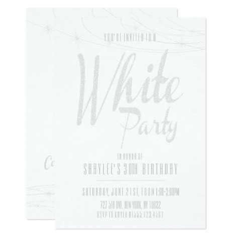 White Party Invitations | Zazzle.com