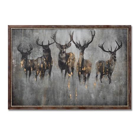 Large Curious Stag Wall Art | Wall Art | HomesDirect365