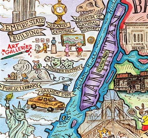 New York City Map Art 8 X 10 - Etsy