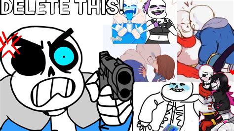 Sans reacts to some cringe stuff from Undertale fans - YouTube