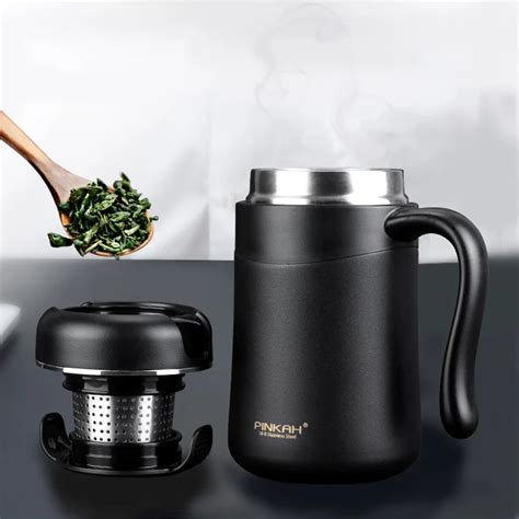 Pinkah 304 Stainless Steel Mug Insulated Thermos Cup with Lid 350ml Office Thermos Mug Cup Tea ...