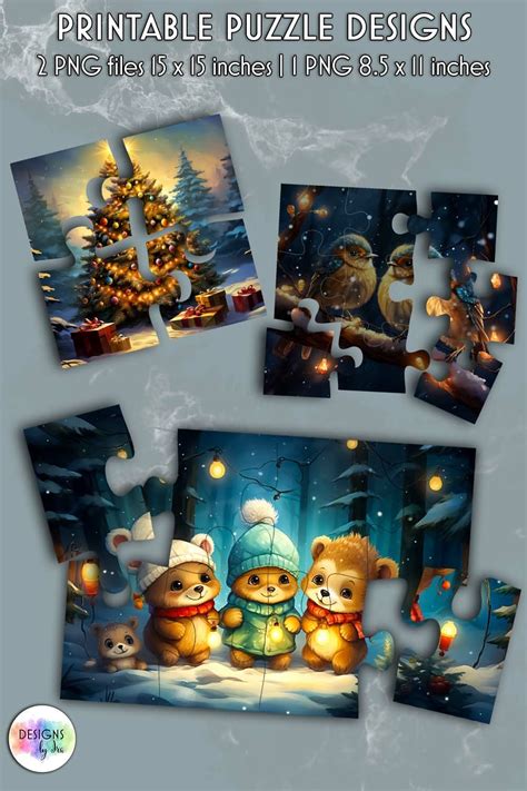 Christmas Puzzles for Kids | Printable Puzzle Designs