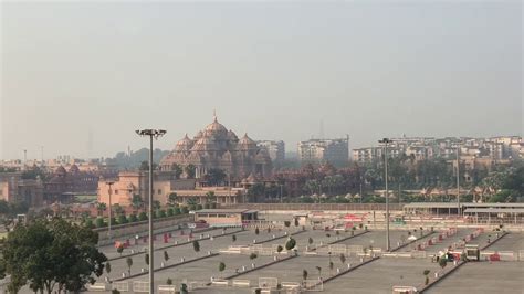 Akshardham campus view : from Metro and Road - YouTube