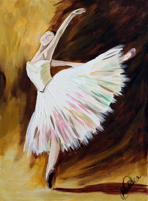 "Arabesque" . Ballerina arabesque. Acrylic on canvas