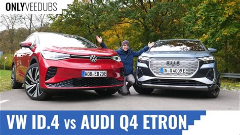 VW ID4 GTX vs Audi Q4 e-tron 50 AWD - Mid-size EV SUV comparison REVIEW ...