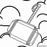 Thor coloring Page With Template Download Or Print For Free sketch template