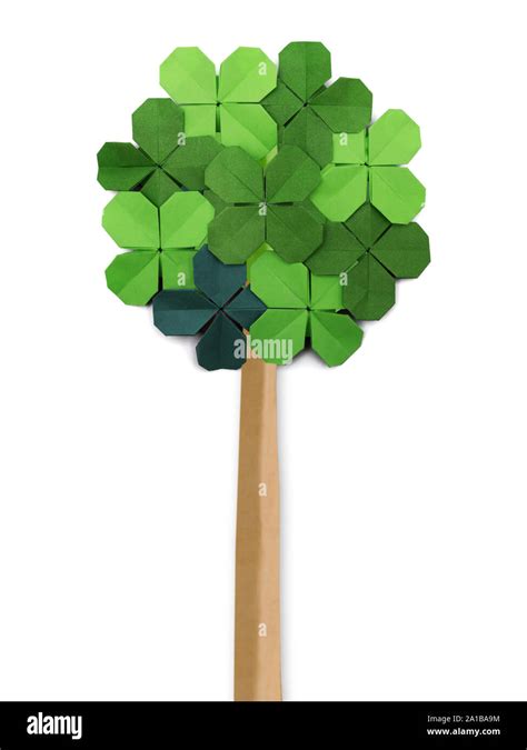 Origami paper tree Stock Photo - Alamy