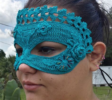 Ornate Mardi Gras Mask Crochet Pattern PDF INSTANT DOWNLOAD. - Etsy