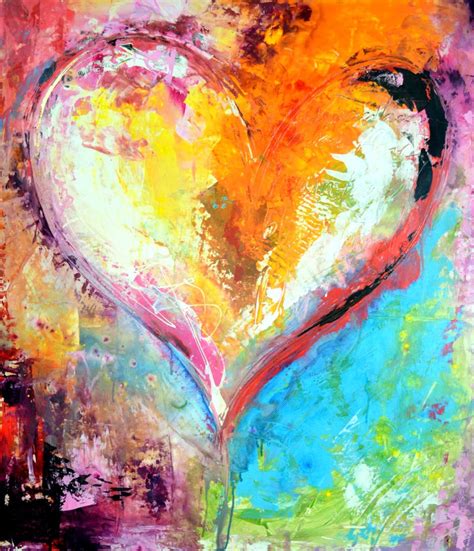 Heart painting, Christian art painting, Contemporary christian art