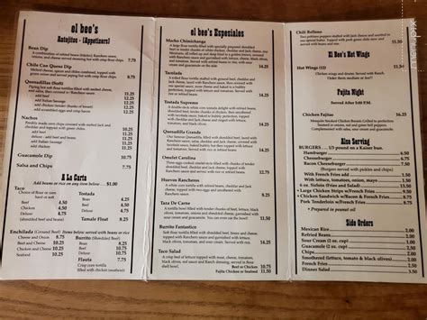 Menu of El Bees in Omaha, NE 68138