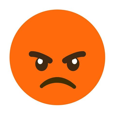 Red-faced angry face emoji 6828447 Vector Art at Vecteezy