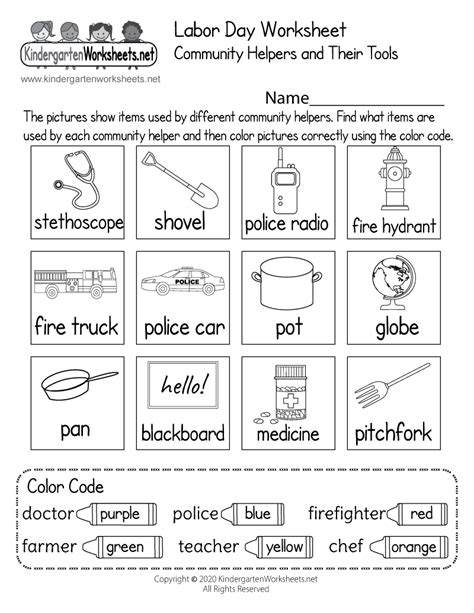 Free Printable Community Helpers Worksheets For Kindergarten Pdf ...