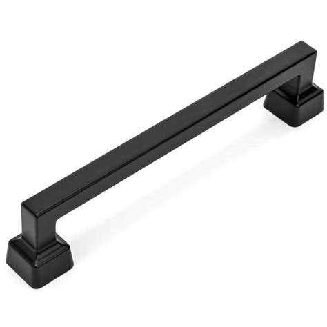 Cosmas 1481-160FB Flat Black Modern Contemporary Cabinet Pull - Cosmas-Hardware.com