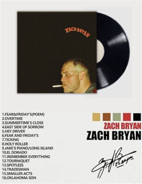 Zach Bryan Zach Bryan Album Poster / Album Cover Digital Print - Etsy