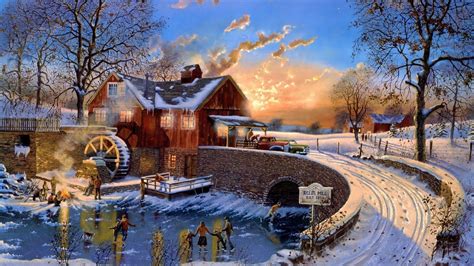 Snowy Village Wallpapers - Top Free Snowy Village Backgrounds ...