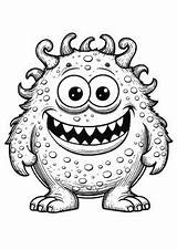 Funny Monsters  Coloring Book By Kappadocio TPT sketch template