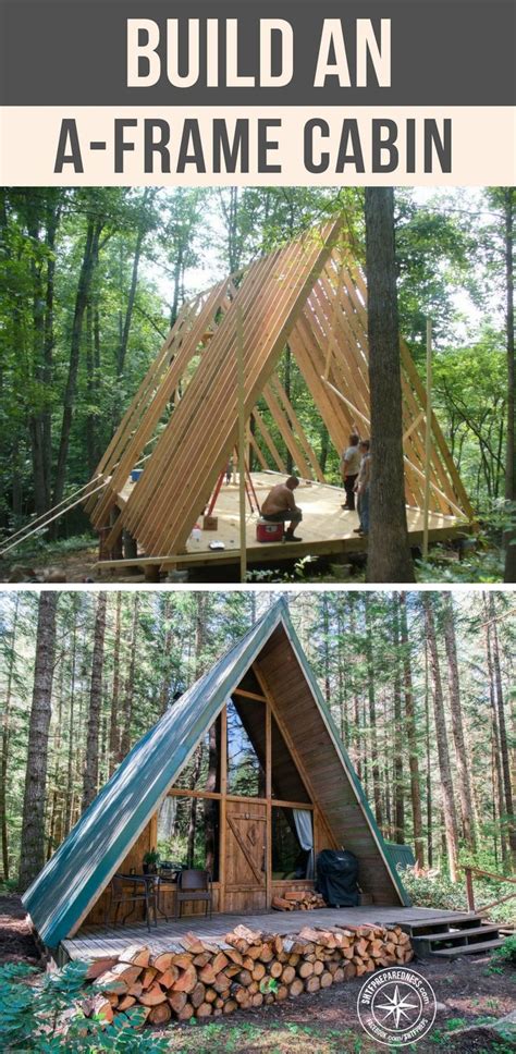 Build an A-Frame Cabin - SHTFPreparedness | A frame cabin, Small house ...