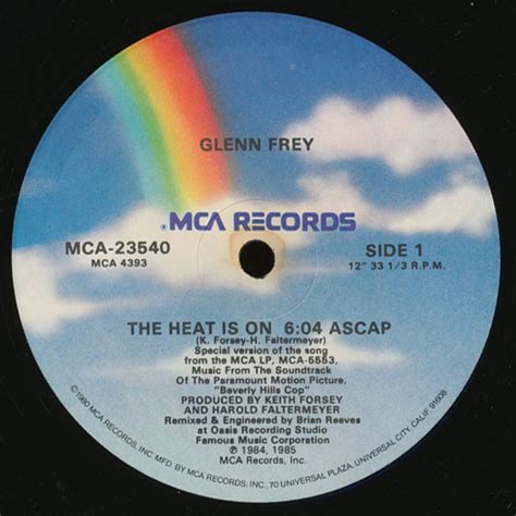 Glenn Frey – The Heat Is On (1985, Vinyl) - Discogs