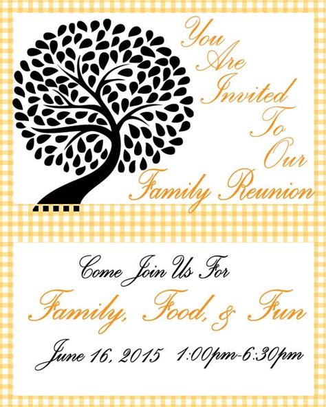 Family Reunion Invitation Templates Free - FREE PRINTABLE TEMPLATES