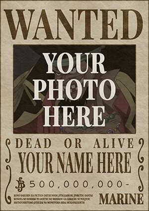 One Piece Wanted Poster Template - ClayStage.com