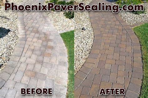 painting brick pavers before and after