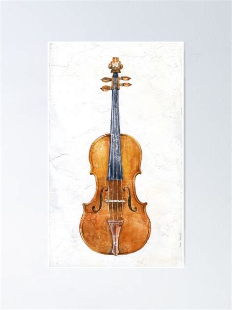 "Violin (watercolor on textured background)" Poster for Sale by irinaivanova | Redbubble