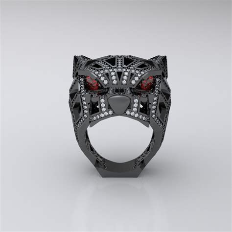 Black panther ring | CGTrader