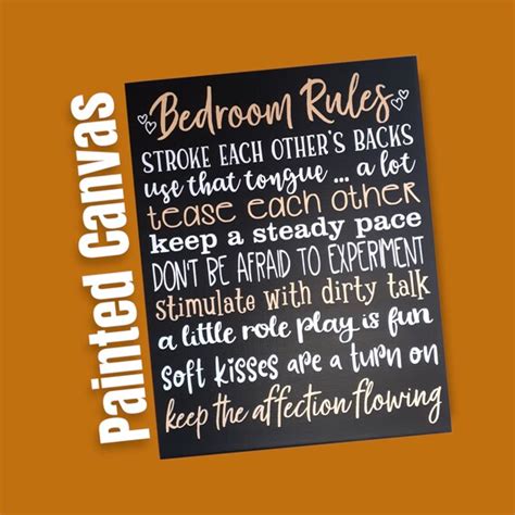 Adult Bedroom Rules Sign Naughty Decor for Couples Romantic - Etsy