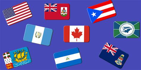 Flags quiz : North and Central America countries - Geography Quiz Games