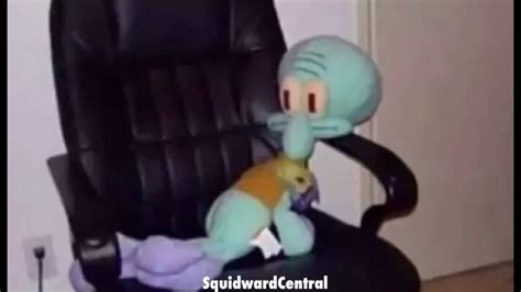 Squidward On A Chair - YouTube | Squidward, Spongebob memes, Chair