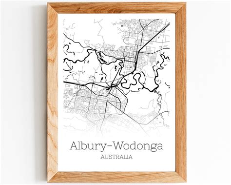 Albury-Wodonga Map INSTANT DOWNLOAD Albury-Wodonga Australia | Etsy