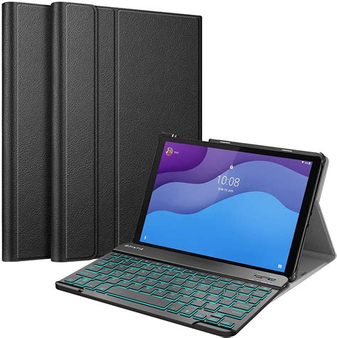 7 Color Backlight Wireless Bluetooth Keyboard Case for Lenovo Tab M10 ...