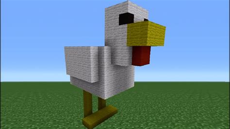 Minecraft Tutorial: How To Make A Chicken Statue - YouTube