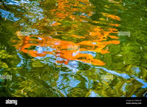 Colorful Orange Green Blue Water Reflection Abstract Furuichi kofungun ...