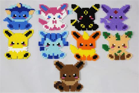 Pokemon Perler Bead Sprites Eeveelutions Eevee Jolteon Etsy