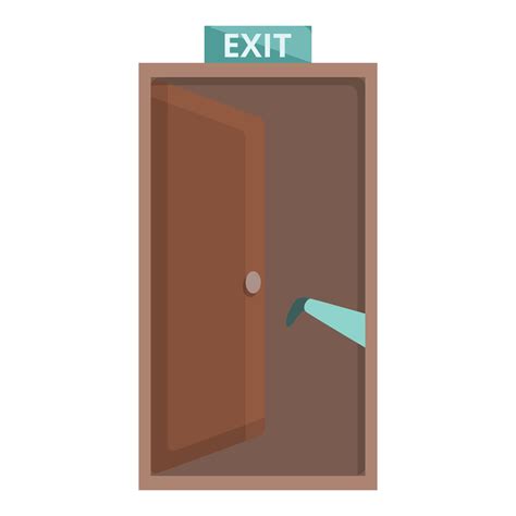 Exit door icon, cartoon style 14347597 Vector Art at Vecteezy