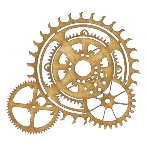 Steampunk Mechanical Cogs Motif - MDF Wood Shape