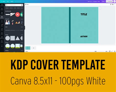 KDP Cover Template (Canva) 8.5 x 11 - 100 Pages White Paper - The POD Files