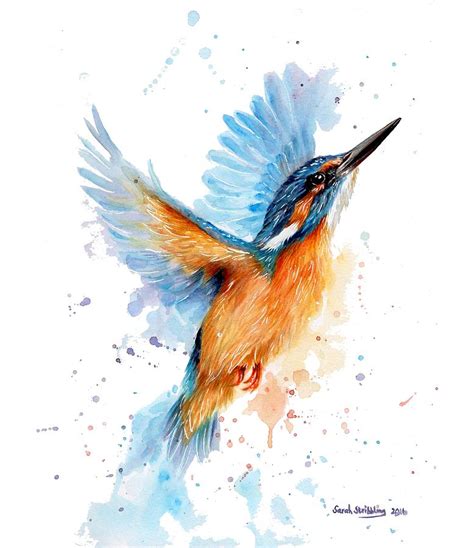 Kingfisher Painting by Sarah Stribbling