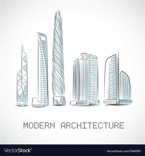 Buildings collection of modern skyscrapers Vector Image