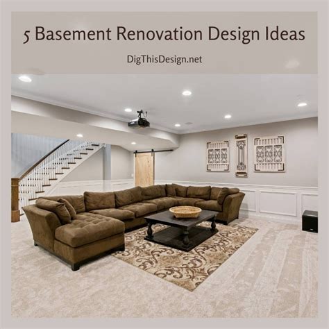 5 Basement Renovation Design Ideas - Dig This Design