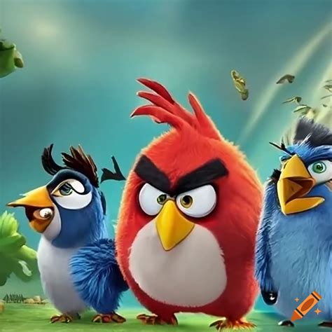 Colorful card for angry birds rio movie