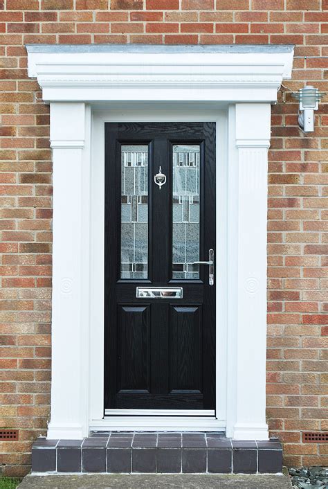 Our Most Popular Composite Door, the Altmore, in Black, with Zinc Prairie Glass… Glass Design ...