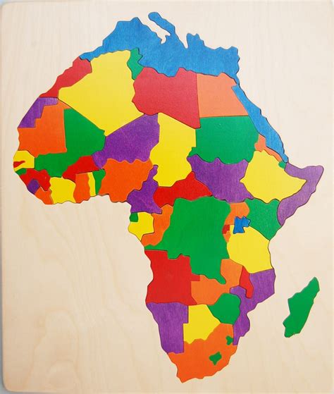 Wooden map puzzle of Africa a wonderful educational toy for