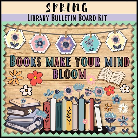 Spring Bulletin Board Kit Library Bulletin Board Kit Spring Decor ...