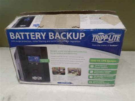 TRIPP-LITE BATTERY BACKUP 1500VA UPS SYSTEM SMART1500LCDT 37332174109 ...