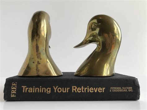 Vintage Brass Duck Heads Vintage Brass Duck Head Bookends or | Etsy