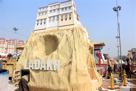 The Ladakh tableau participating at the Republic Day parade during the press preview in New ...