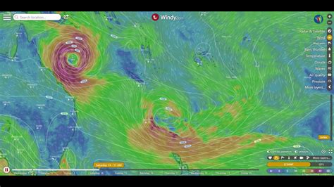 Windy Wind map & weather forecast - TC evolution March 2020 - YouTube